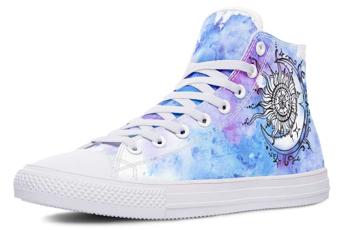 Emerald Blossoms Shoes - WATERCOLOR SUN AND MOON