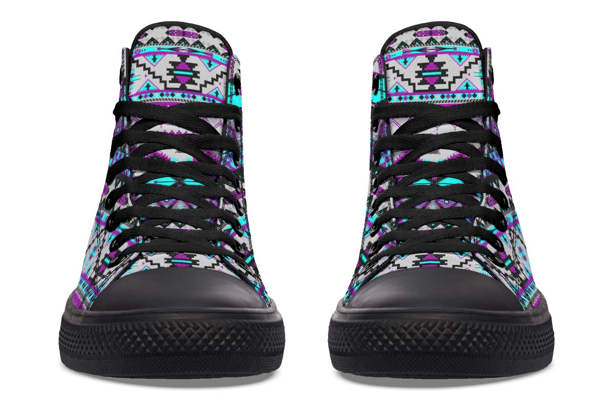 Emerald Blossoms - PURPLE SKULL CHIEF Shoes For Hippies