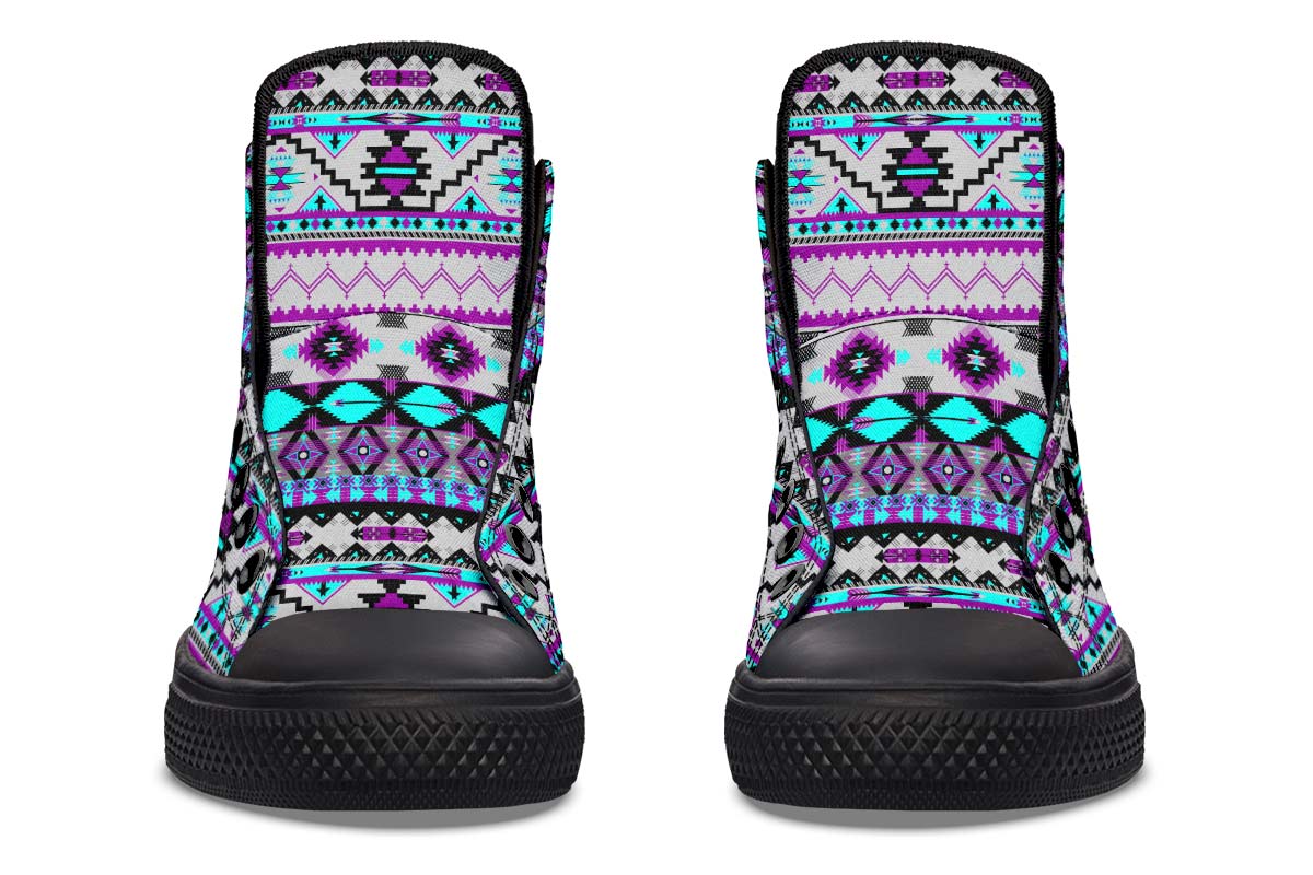 Emerald Blossoms - PURPLE SKULL CHIEF Shoes For Hippies