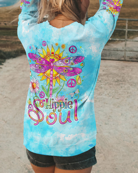 Emerald Blossoms - Hippie Soul Dragonfly All Over Print Shirt For Hippies