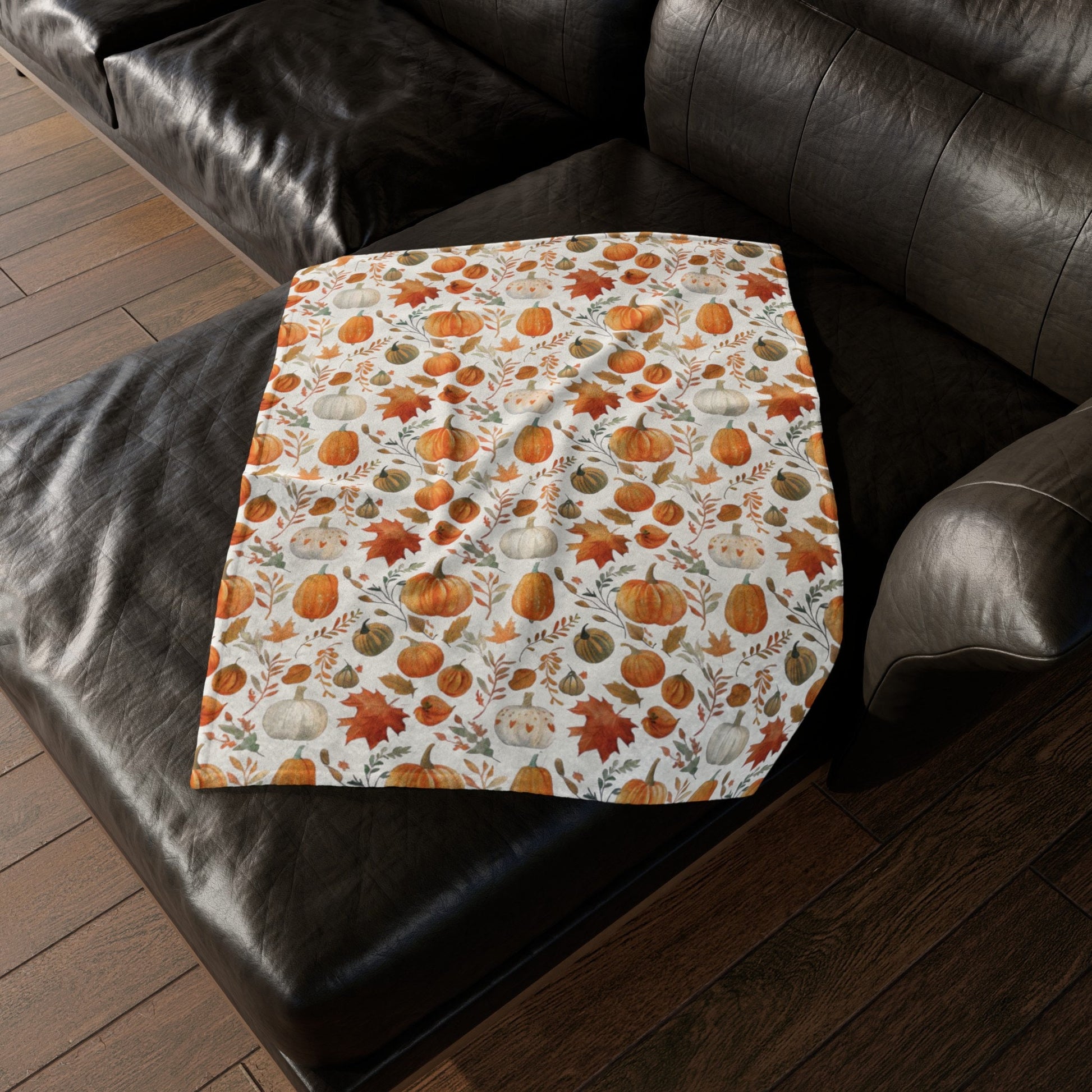 Halloween Throw Autumn Leaves Fleece Blanket For Hippies