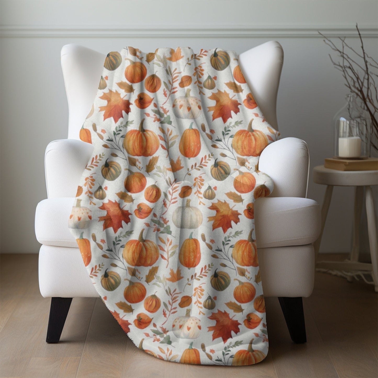 Halloween Throw Autumn Leaves Fleece Blanket For Hippies