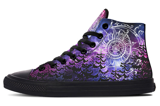 Emerald Blossoms Shoes - SPIRITUAL GALAXY ART