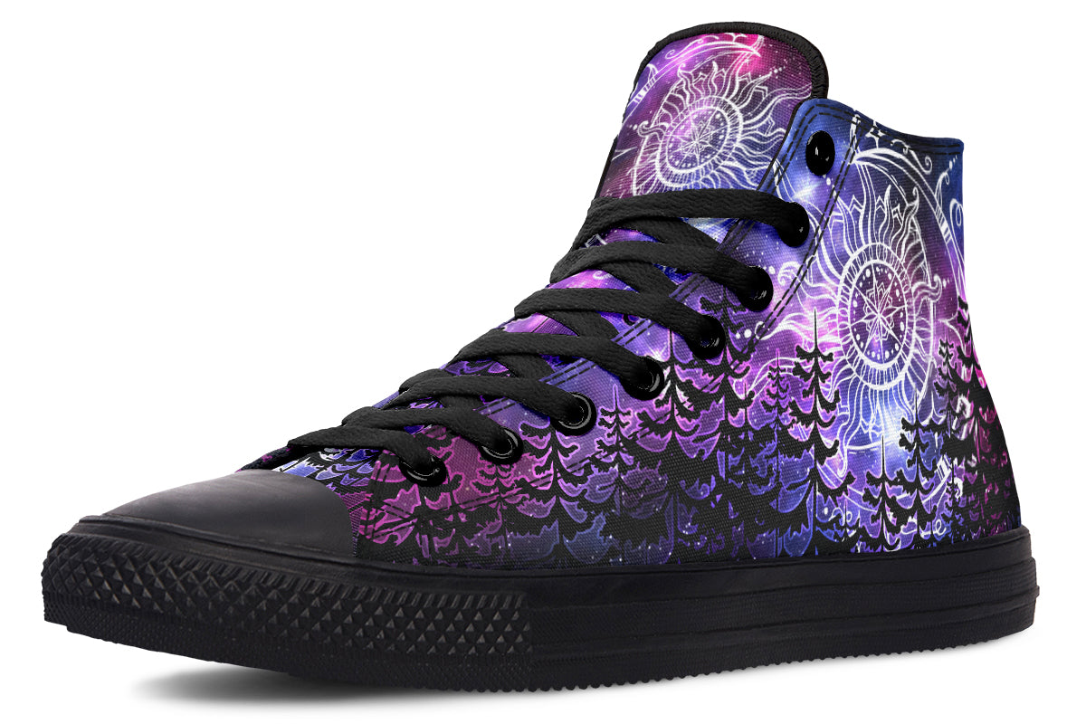 Emerald Blossoms Shoes - SPIRITUAL GALAXY ART