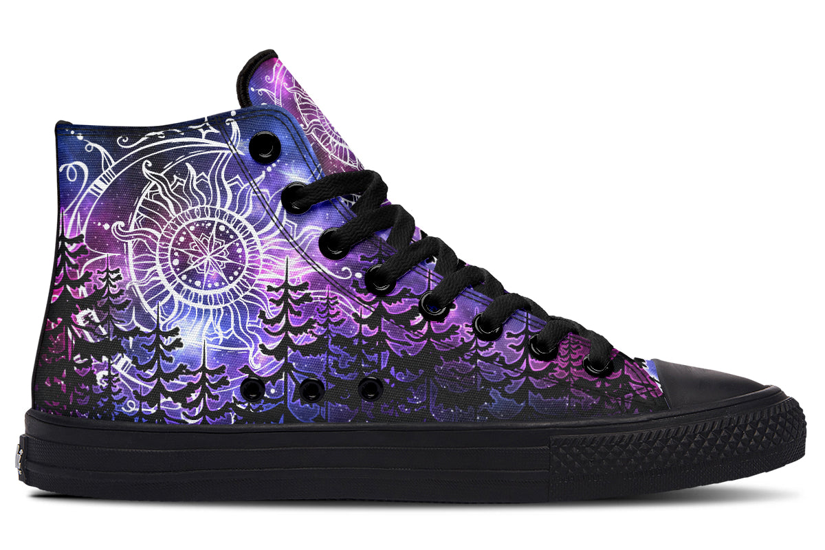 Emerald Blossoms Shoes - SPIRITUAL GALAXY ART