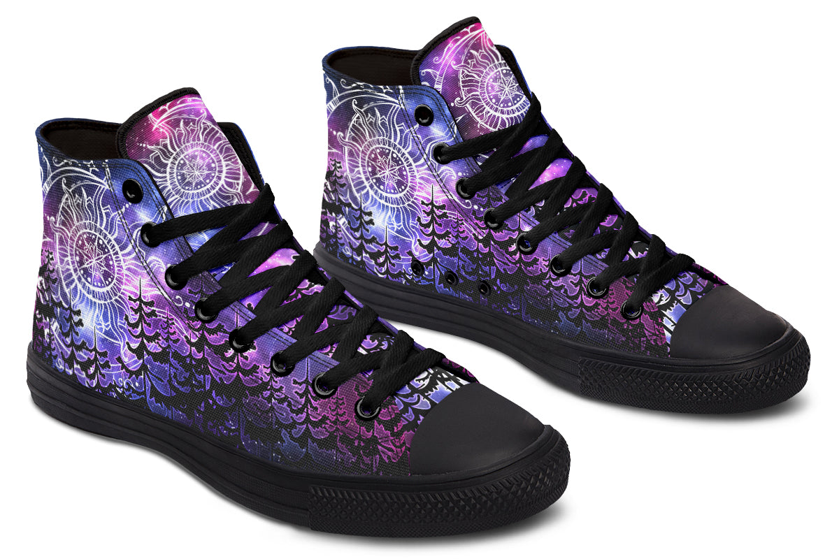 Emerald Blossoms Shoes - SPIRITUAL GALAXY ART