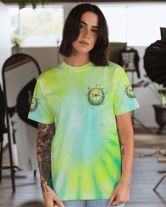 Emerald Blossoms - “I Am the Dragonfly Rising” Tie Dye All Over Print For Hippies