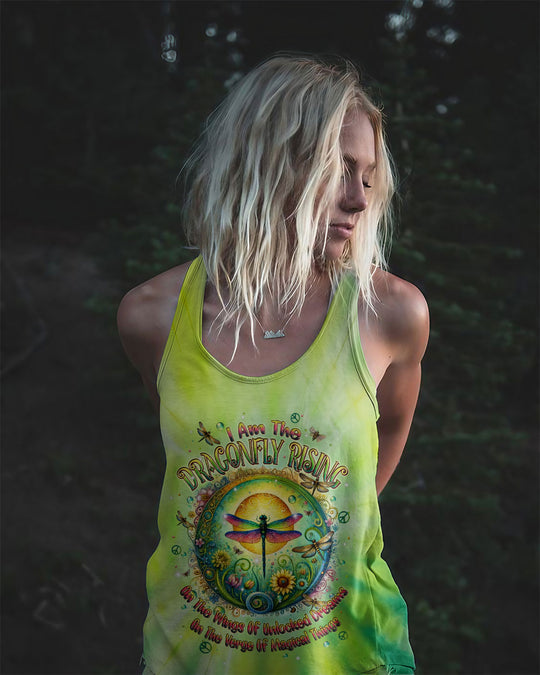 Emerald Blossoms - “I Am the Dragonfly Rising” Tie Dye All Over Print For Hippies