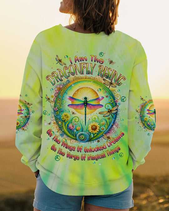 Emerald Blossoms - “I Am the Dragonfly Rising” Tie Dye All Over Print For Hippies