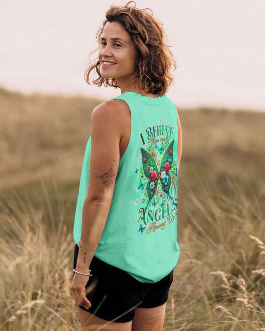 Emerald Blossoms - I Believe There Are Angels Among Us Wings All Over Print Shirt For Hippies