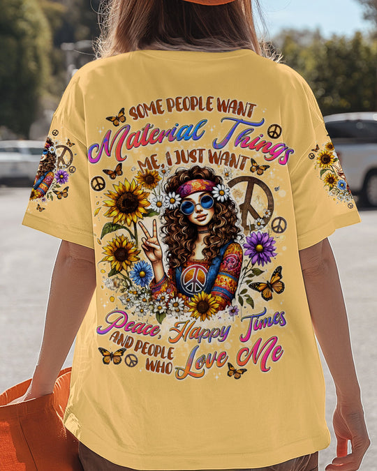 Emerald Blossoms - I Just Want Peace All Over Print Shirt for Hippie