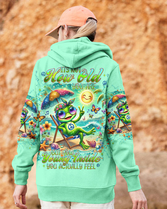 Emerald Blossoms - It's Not How Old You Are Frog All Over Print Shirt for Hippie