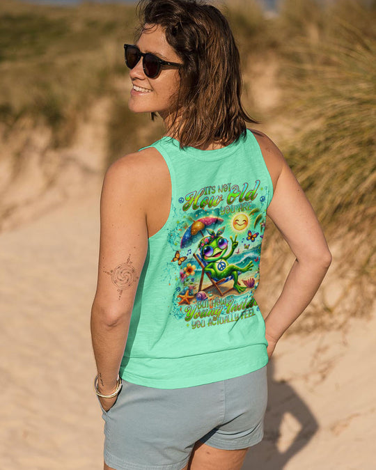 Emerald Blossoms - It's Not How Old You Are Frog All Over Print Shirt for Hippie