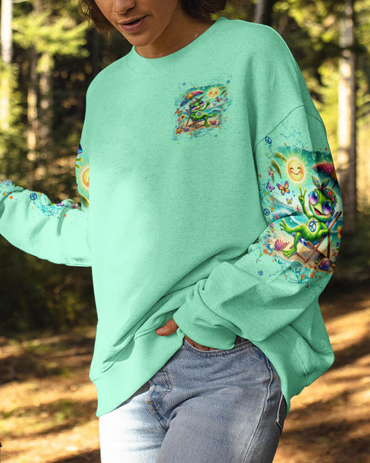 Emerald Blossoms - It's Not How Old You Are Frog All Over Print Shirt for Hippie