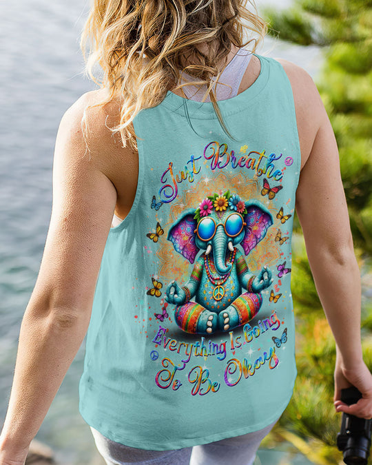 Emerald Blossoms - "Just Breathe Elephant" All-Over Print For Hippies