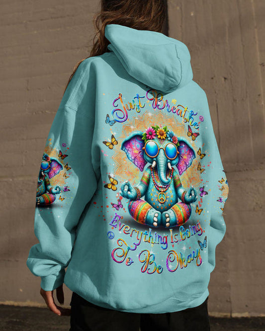 Emerald Blossoms - "Just Breathe Elephant" All-Over Print For Hippies