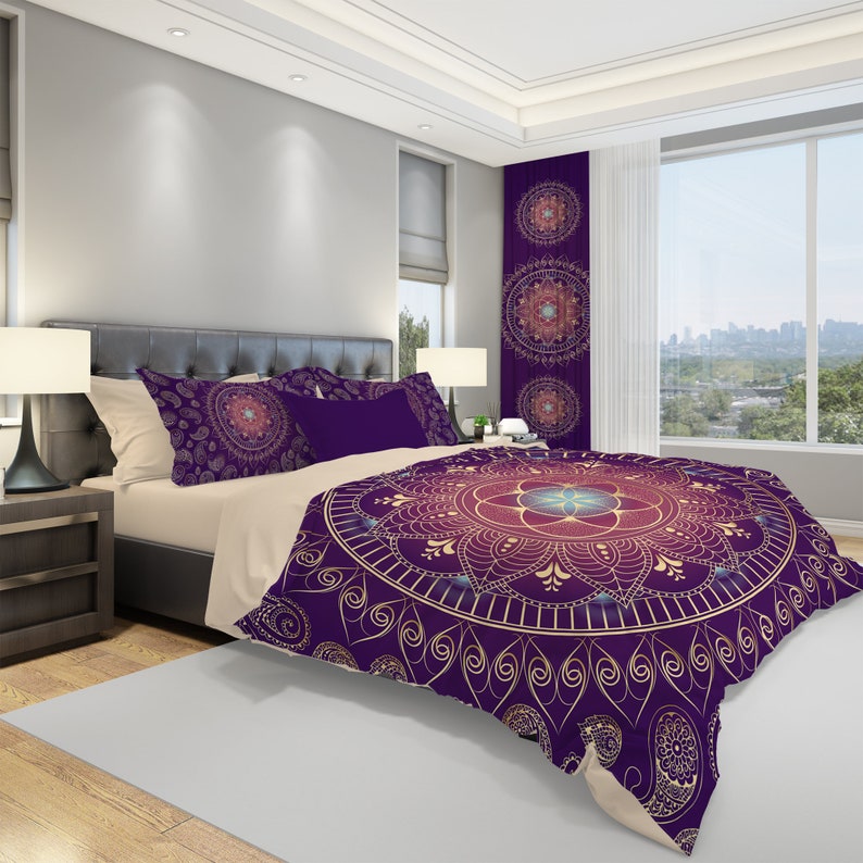 Emerald Blossoms - Mandala Boho Bedding Set For Hippies