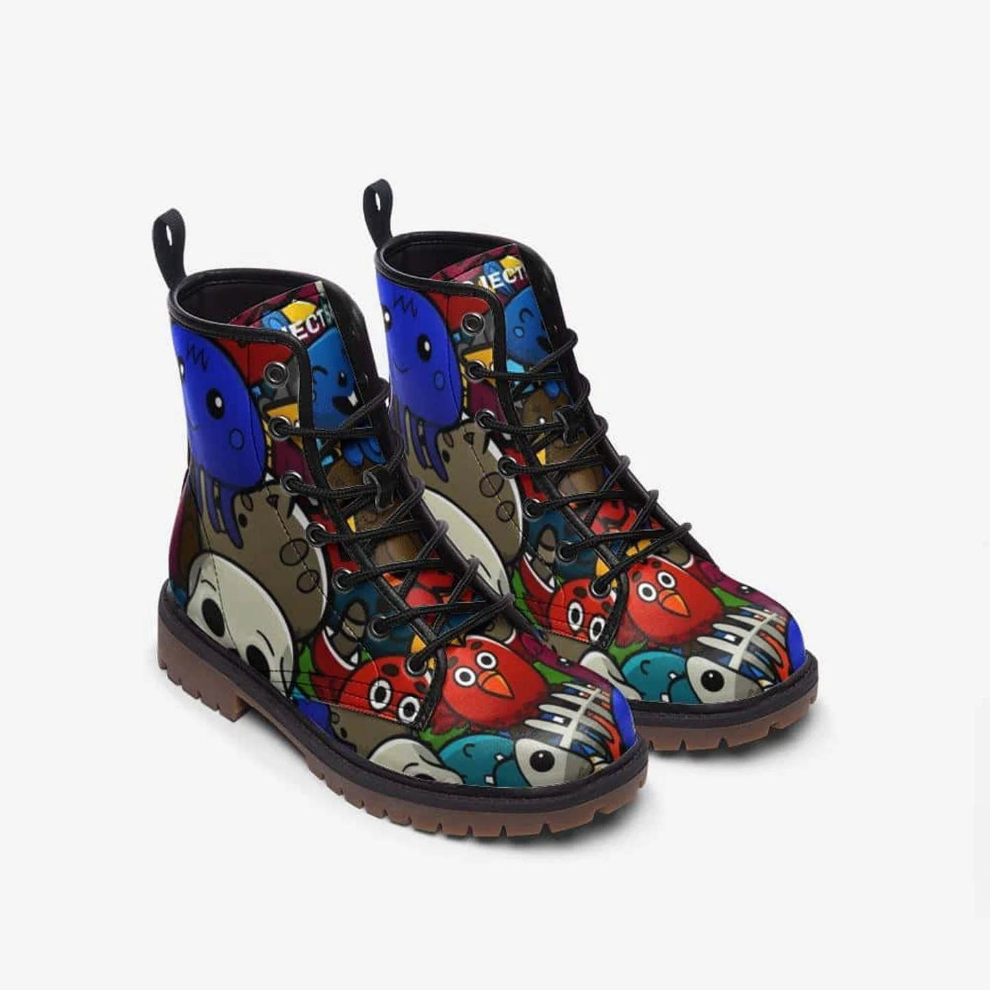 Emerald Blossoms - Peace, Love and Party Vegan Leather Boots For Hippies