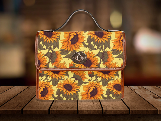 Emerald Blossoms - Sunflower Bag October Crossbody Pumpkin Spice Gift for Fall Lovers Autumn Sunflower Purse Sunflower Tote Bag Floral Handbag