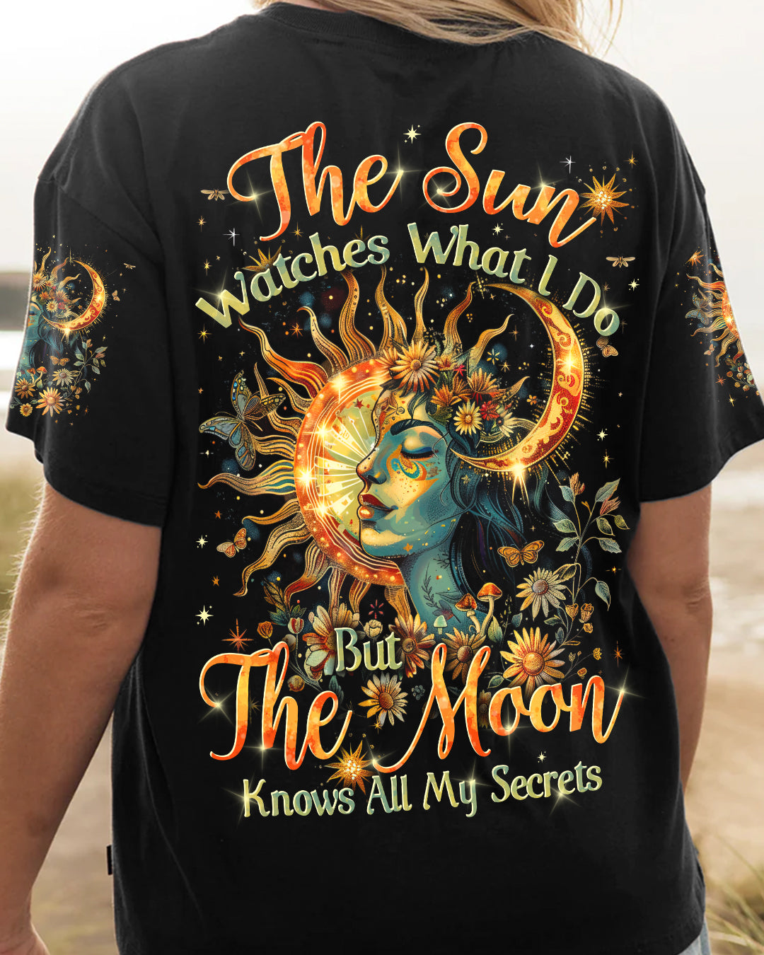 Emerald Blossoms - "The Sun and The Moon" All Over Print shirt For Hippies