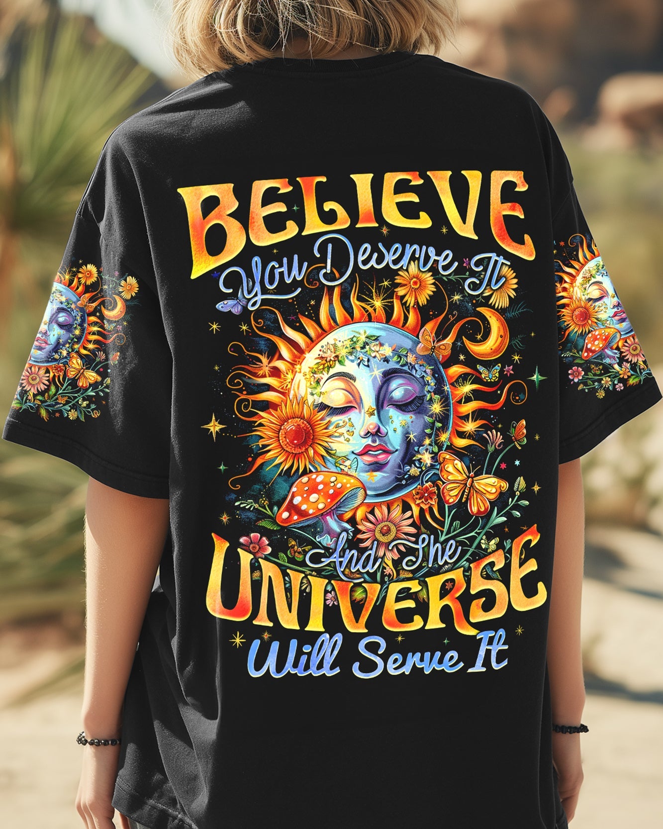 Emerald Blossoms - "The Universe Serve It" All-Over Print For Hippies