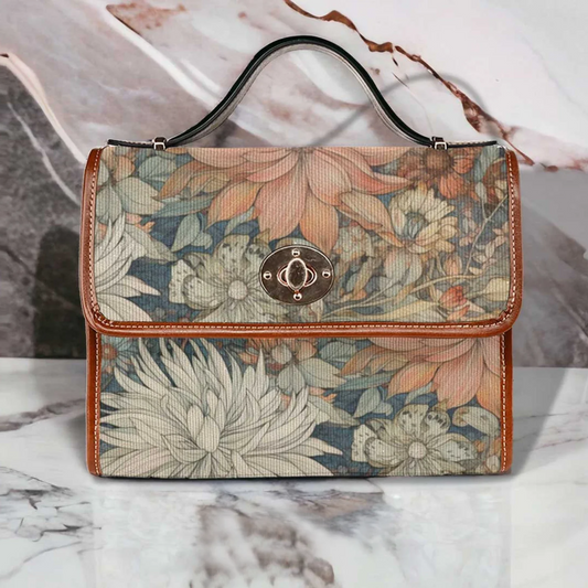 Emerald Blossoms - Women Japanese Watercolor Floral Crossbody Purse For Hippies