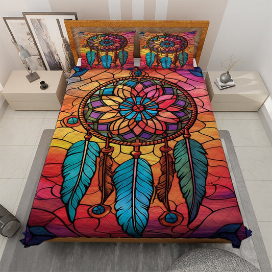 Vintage Dreamcatcher Christmas Quilt Bedding Set For Hippies