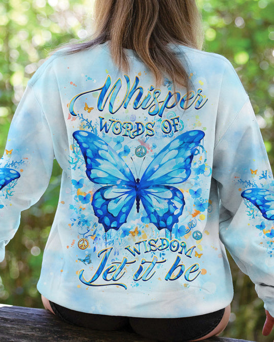 Emerald Blossoms - "Whisper Words of Wisdom" Butterfly All Over Print Shirt