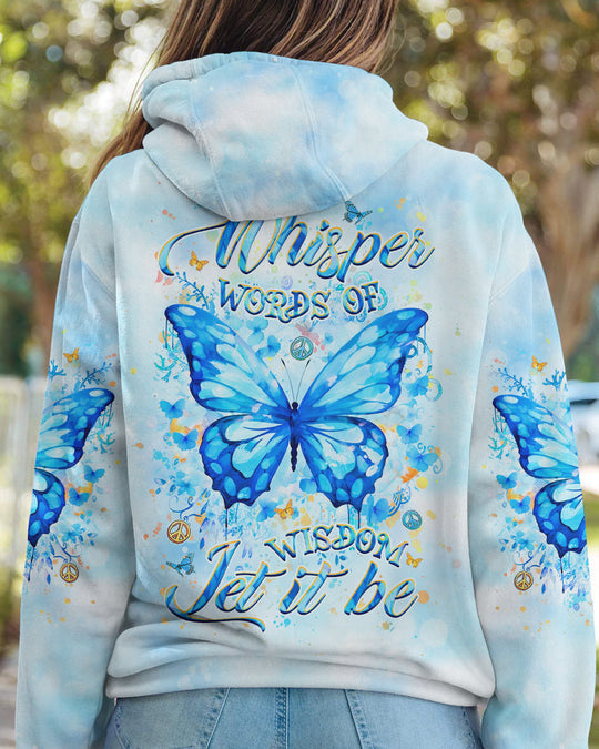 Emerald Blossoms - "Whisper Words of Wisdom" Butterfly All Over Print Shirt