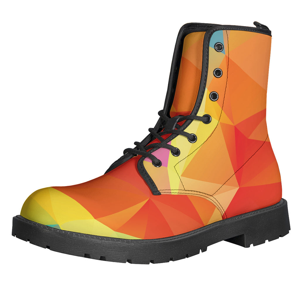 Groovy Geometric Leather Boots for Free-Spirited Hippies - 1