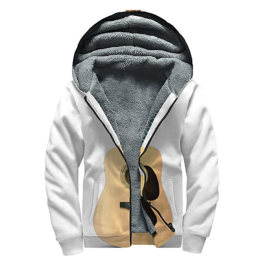 Acoustic Groove Sherpa Lined Zip Up Hoodie for the Free-spirited Hippie - 1