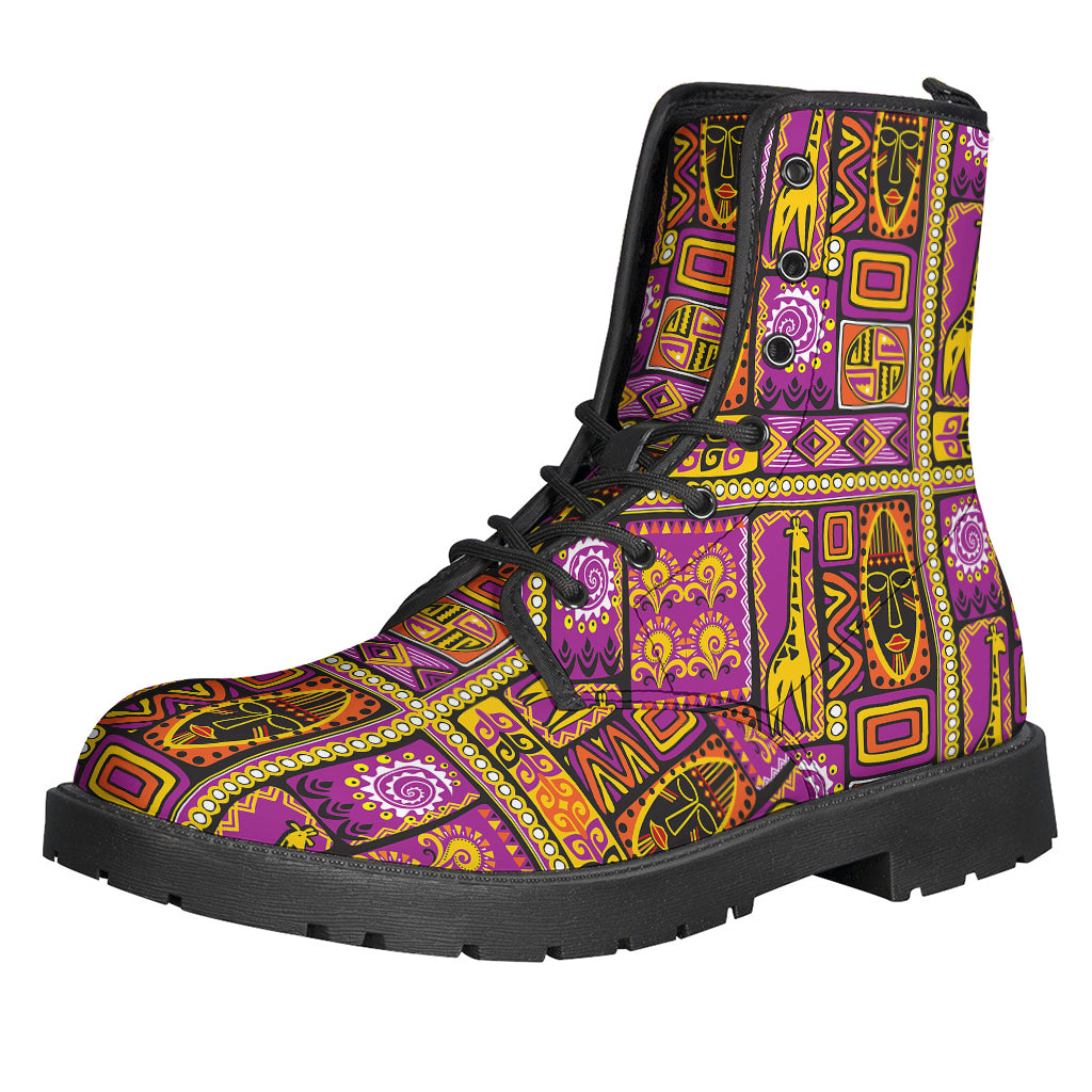 African Tribal-Inspired Lightweight Leather Boots - Perfect for Hippie Style! - 1