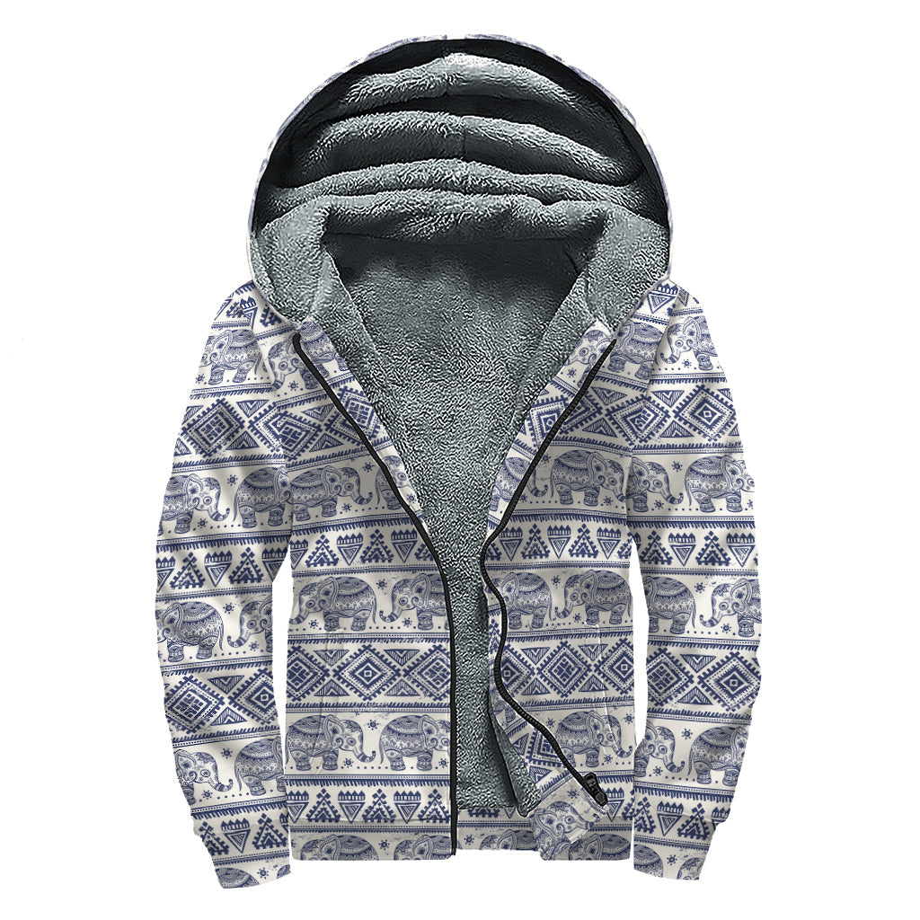 Elephant Zen: A Sherpa-Lined Zip Up Hoodie for Groovy Hippies - 1