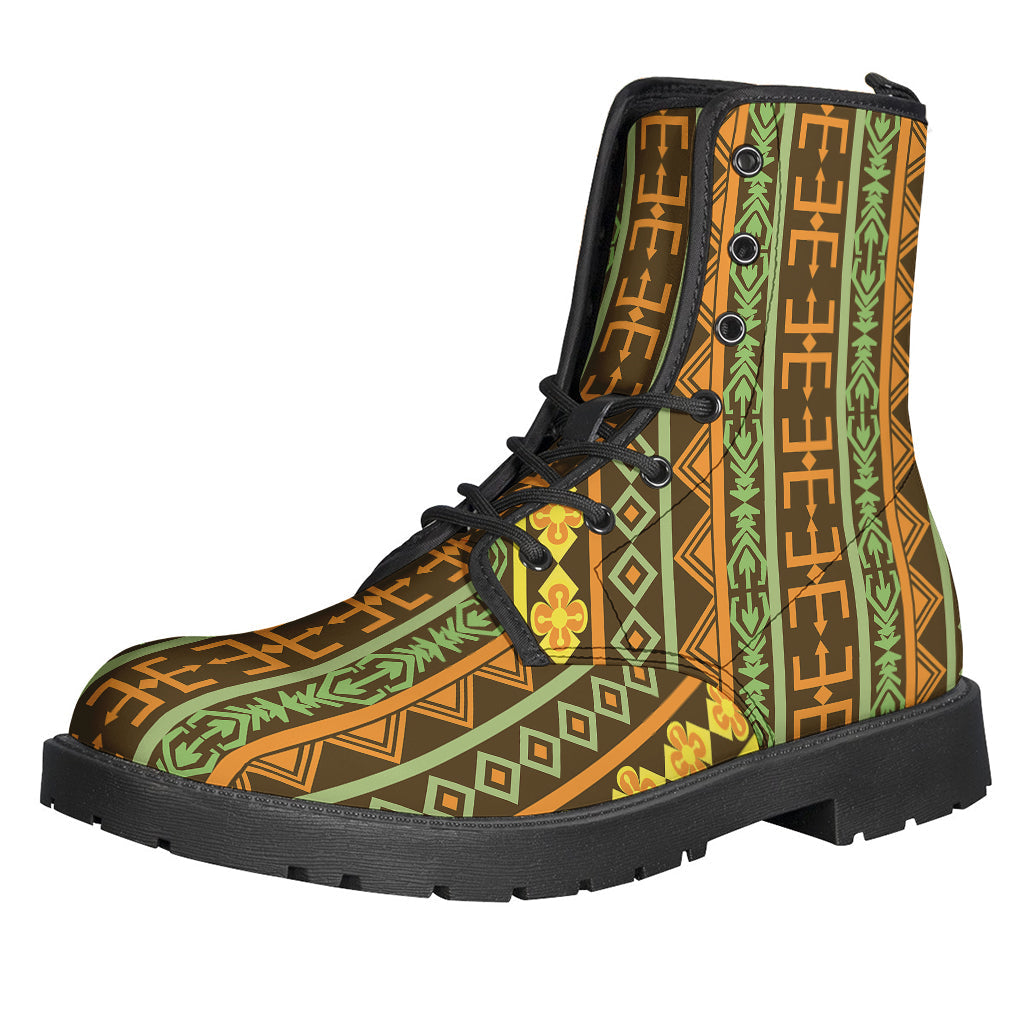 African Tribal Inspired Leather Boots for Stylish Hippies – Emerald ...