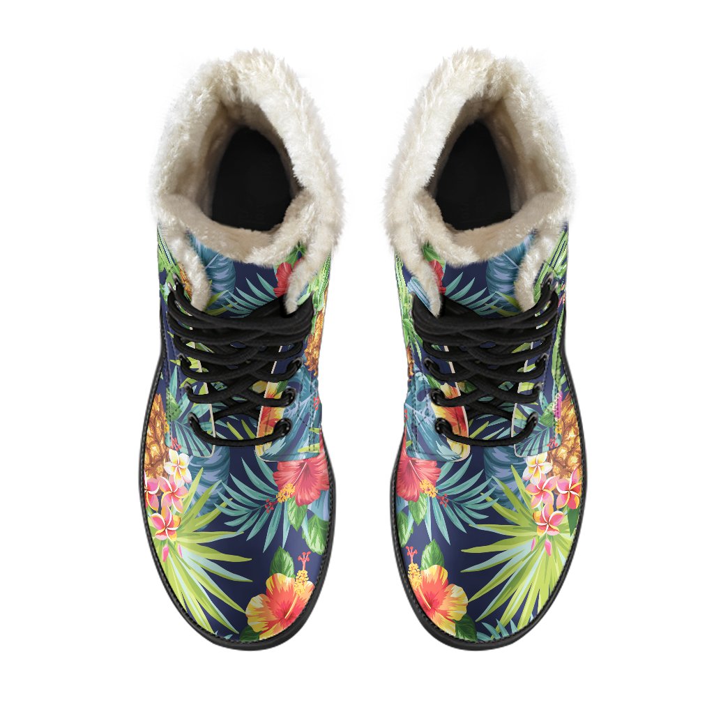 Aloha Hawaii: Embrace Boho Vibes in Faux Fur Leather Boots - 4