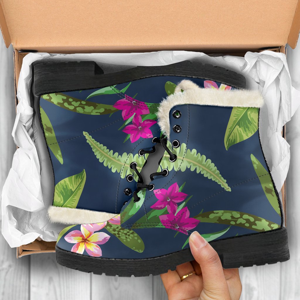 Aloha Vibes: Faux Fur Leather Boots for Stylish Hippies - 5