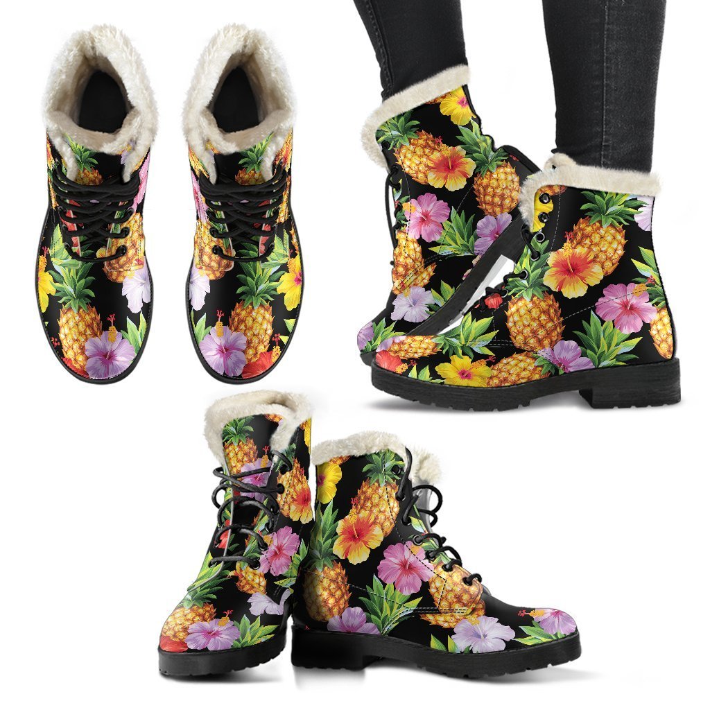 Aloha Vibes Faux Fur Leather Boots - 2