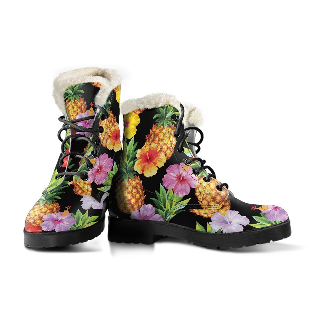 Aloha Vibes Faux Fur Leather Boots - 3