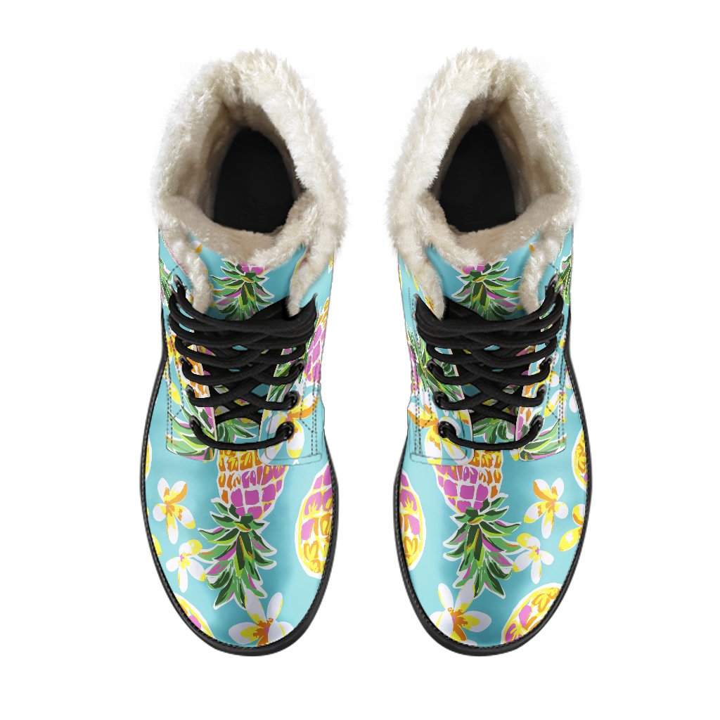 Aloha Summer Faux Fur Leather Boots for Free-Spirited Hippies - 4