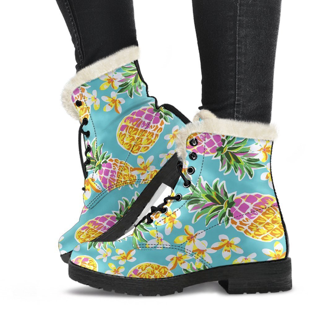 Aloha Summer Faux Fur Leather Boots for Free-Spirited Hippies - 1