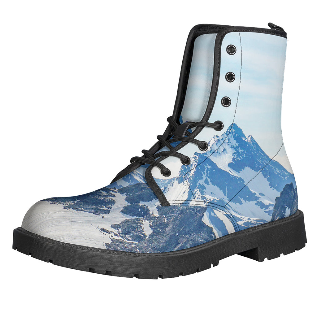 Alps Mountain Printed Leather Boots - Stylish Footwear for Modern Hippies - 1