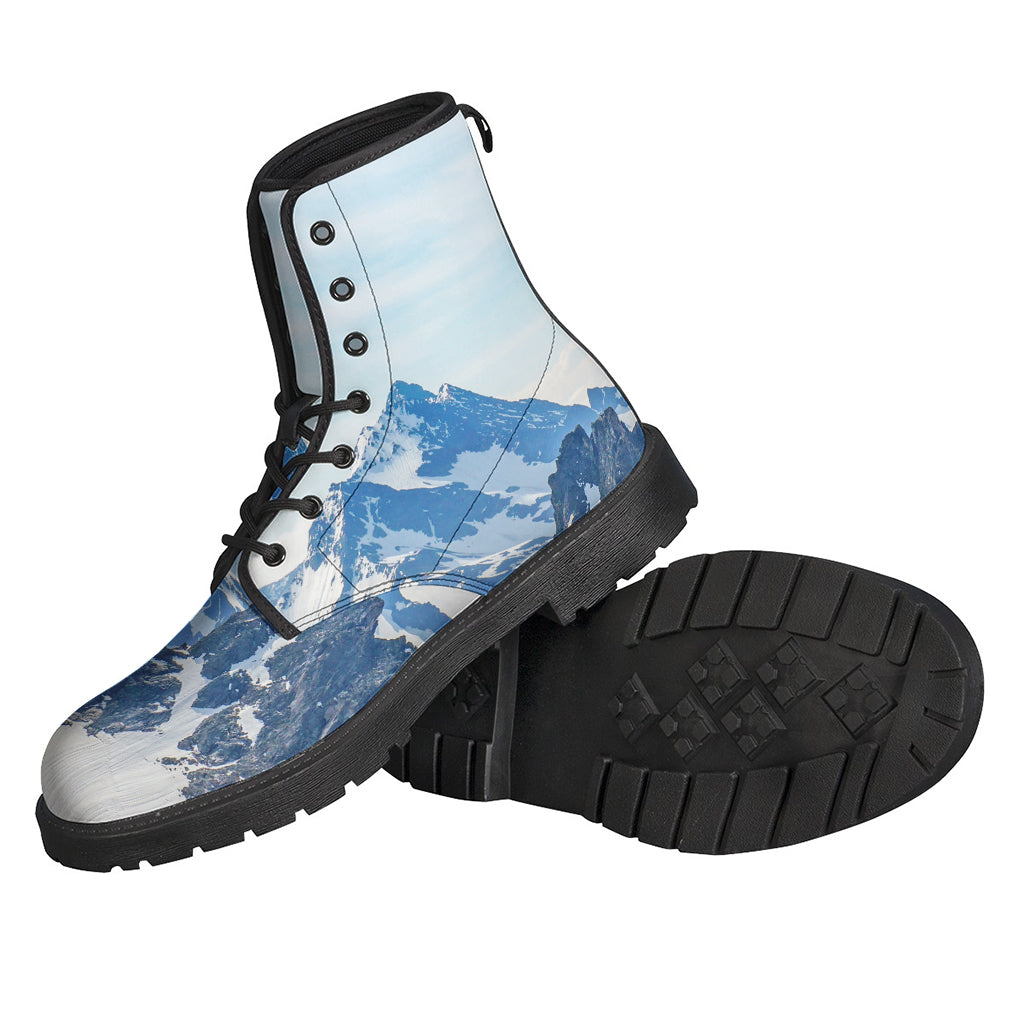 Alps Mountain Printed Leather Boots - Stylish Footwear for Modern Hippies - 2