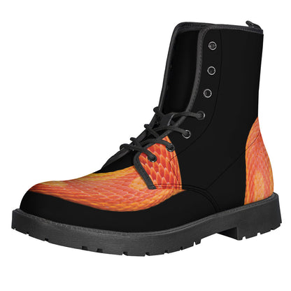 Amel Motley Corn Snake Print Leather Boots: A Hippie's Lightweight Footwear Essential - 1