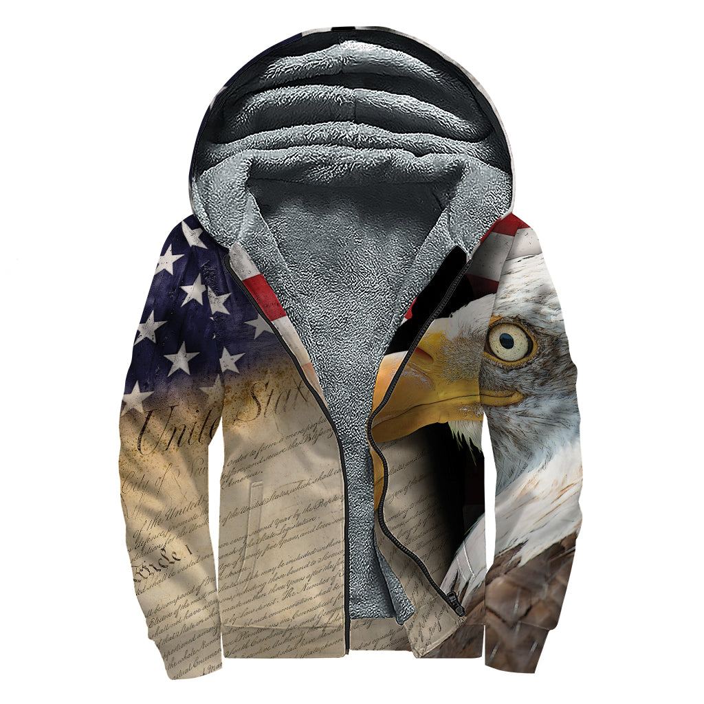 American Dream of Liberty Sherpa Lined Hoodie: Embrace Your Inner Hippie Style - 1