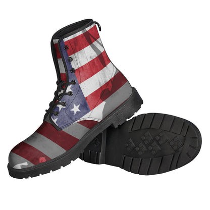 Peace, Love, and Patriotic Prints: The Ultimate Hippie Leather Lightweight Boots - 2