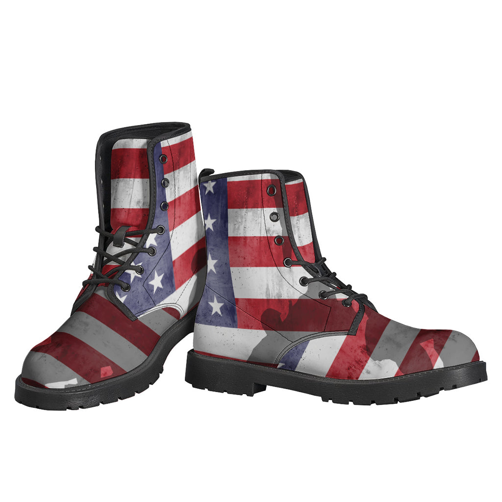 Peace, Love, and Patriotic Prints: The Ultimate Hippie Leather Lightweight Boots - 3