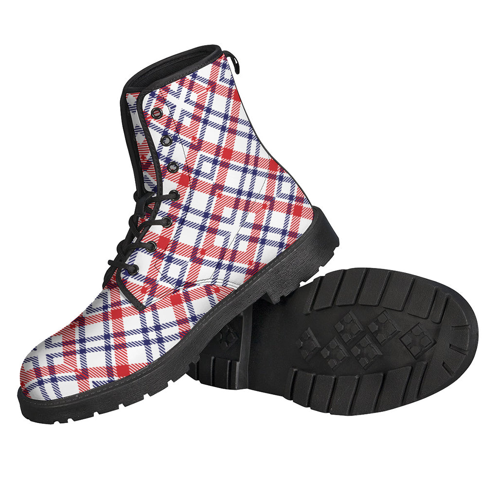 Groovy American Plaid Leather Boots for the Peace-Loving Hippie Soul - 2