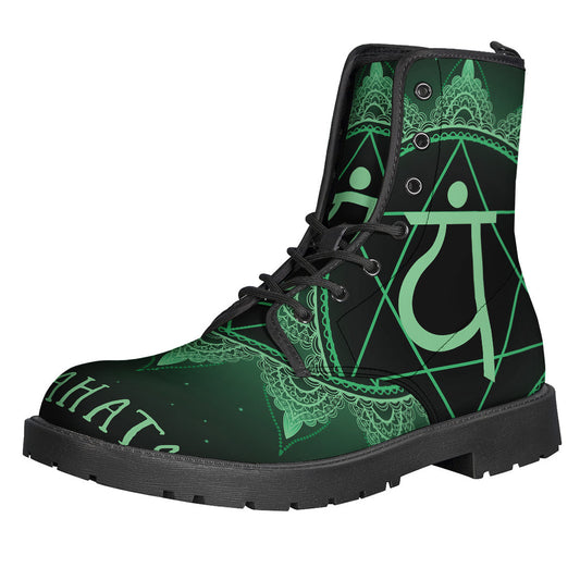 Anahata Chakra Leather Boots for the Free-Spirited Hippie - 1