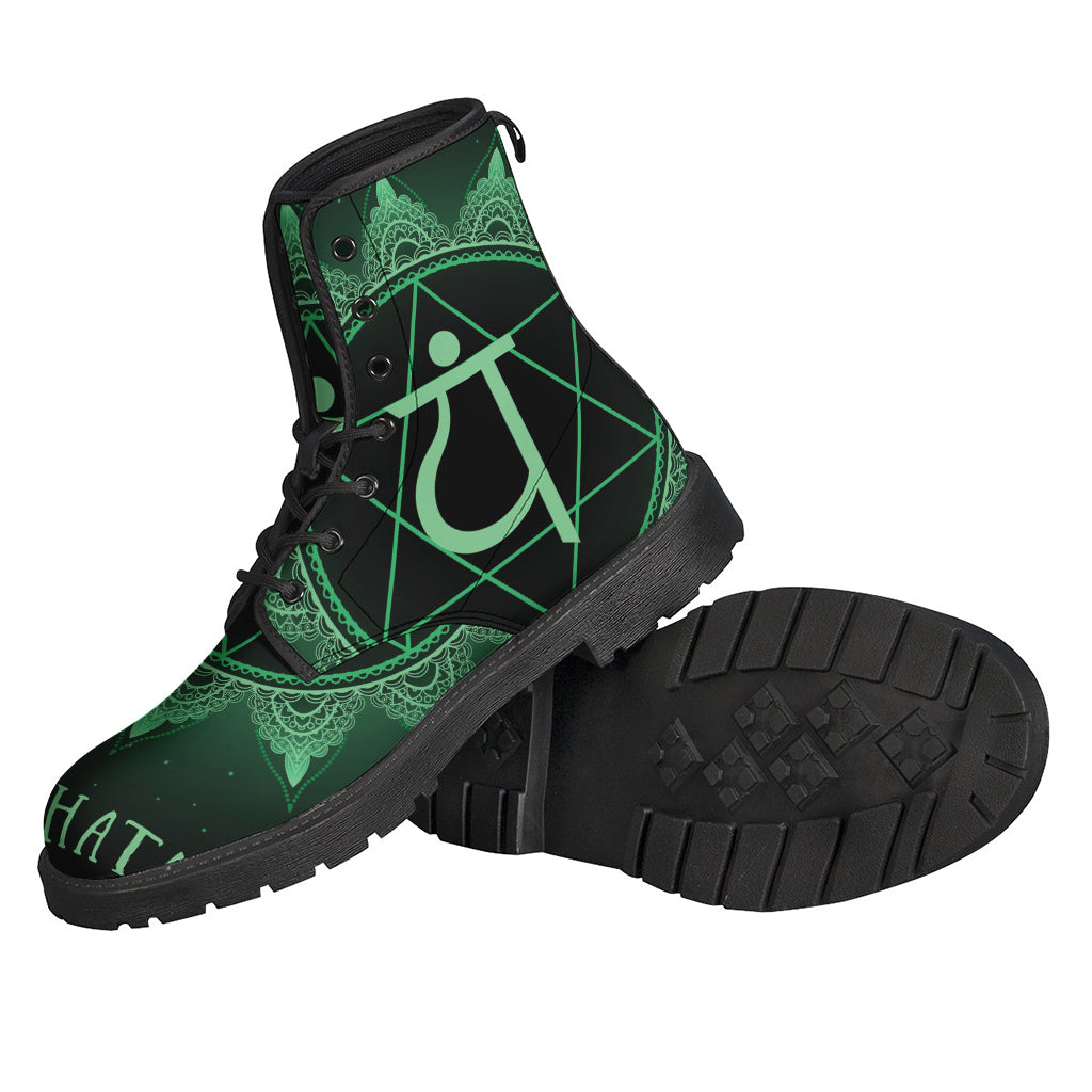 Anahata Chakra Leather Boots for the Free-Spirited Hippie - 2