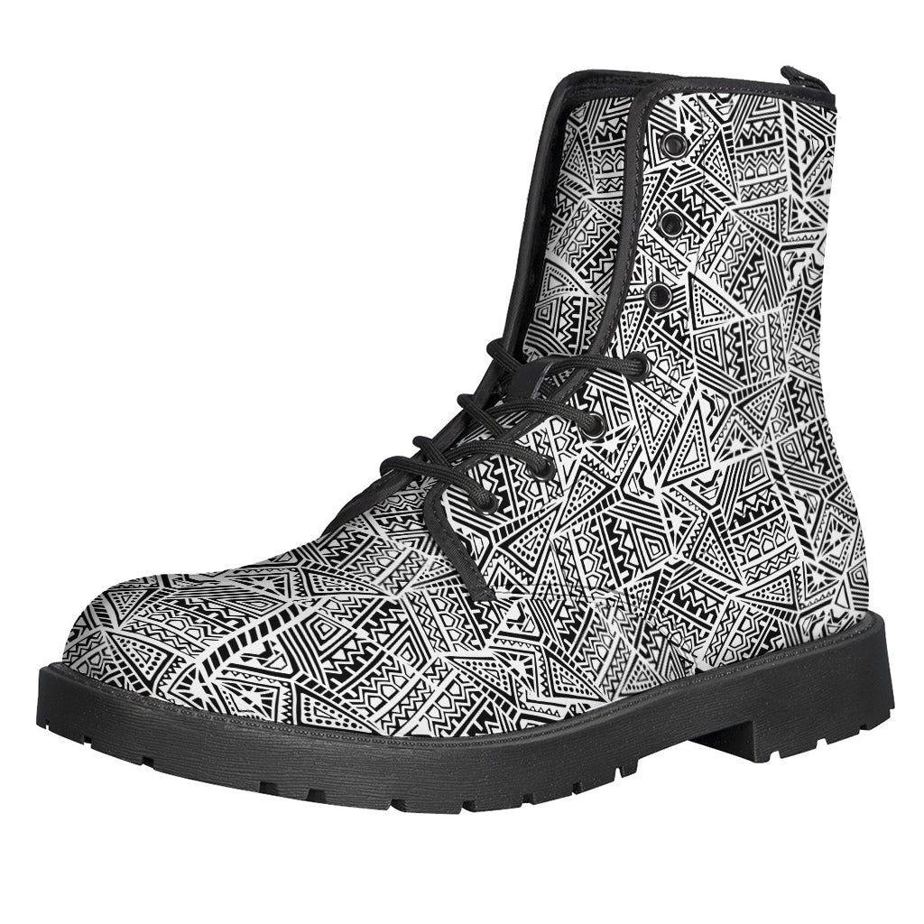 Boho-Chic meets Aztec Vibes: Leather Lightweight Boots for Modern Hippies - 1